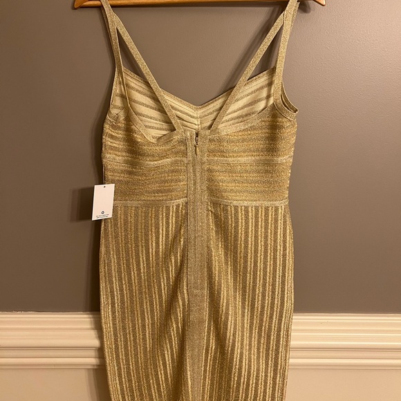HERVE LEGER PARIS LUREX EYELASH SWEETHEART DRESS Size M NWT $999 - Picture 10 of 11
